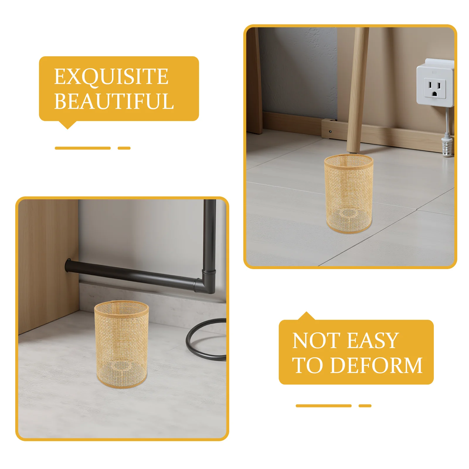 

2pcs Rattan Woven Lampshade Rustic Hanging Light Cover For Ceiling Pendant Lamp Replacement Braided Lantern Shade Dining Room