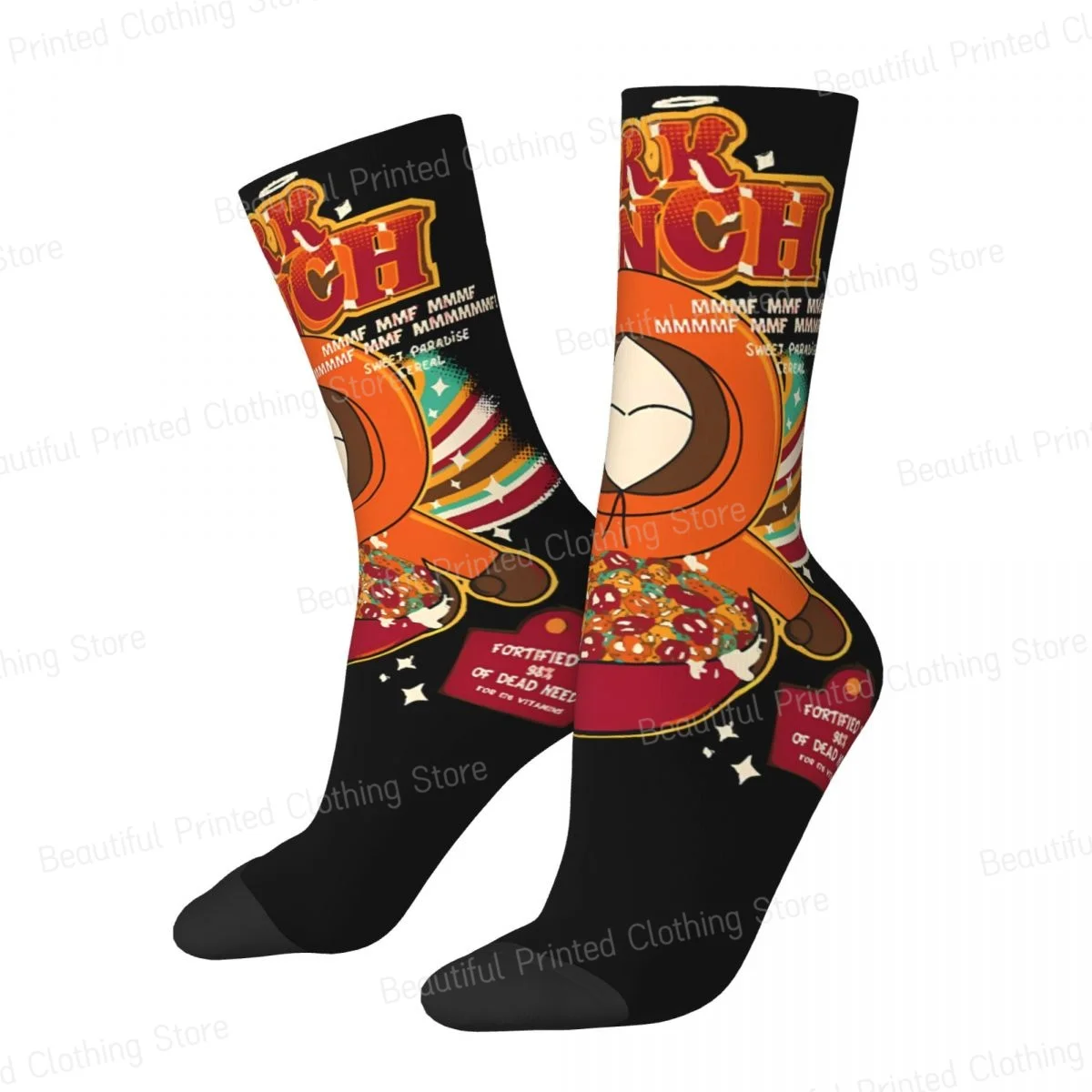 S-southpark Theme KenCrunch Men Women Round neck Socks Windproof Novelty Spring Summer Autumn Winter Stockings Gift