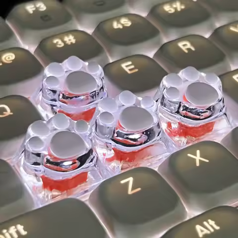 White Black Cat Claw Resin Keycaps Epoxy Glue Mechanical Keyboard Unique Personality Custom Keycap