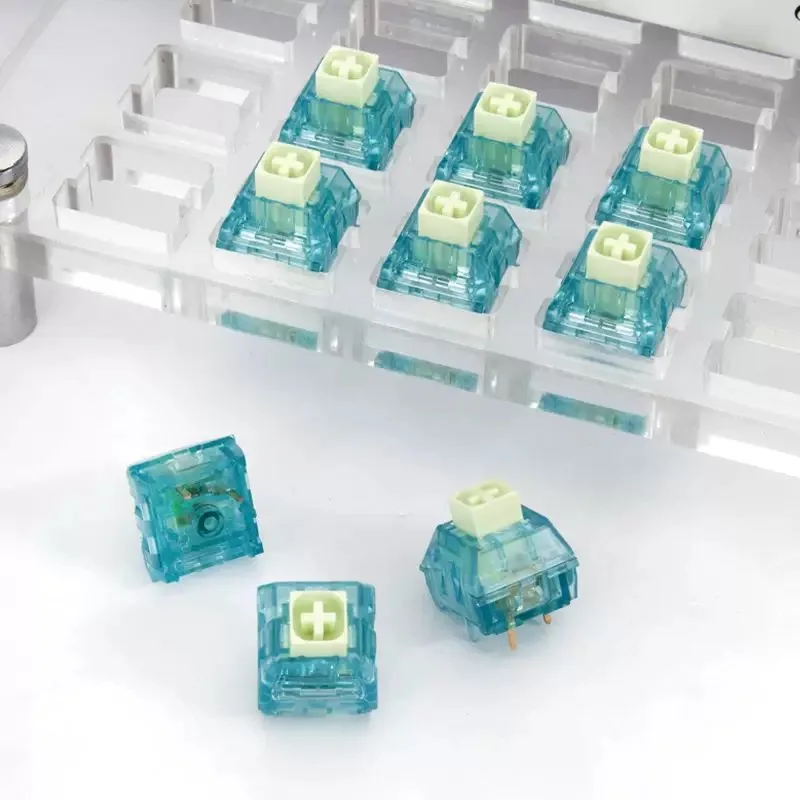 

Kailh BOX Summer Switch 5 Pins Clicky Tactile Switches DIY Mechanical Gaming Keyboard Sound Crisp 55gf Factory Lubed Custom Kit