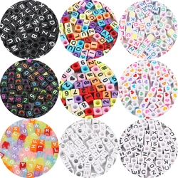 100Pcs acrylic English letter beads scattered beads DIY handmade jewelry bracelet necklace accessories materials