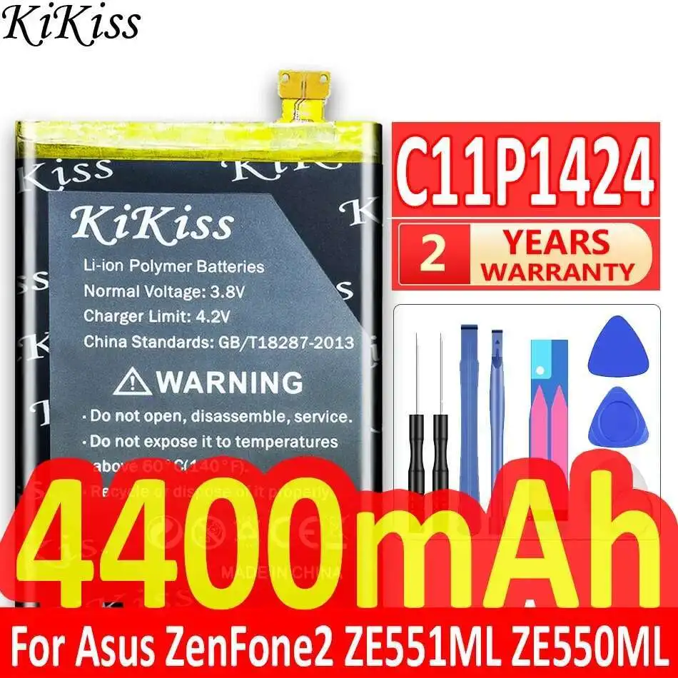

Mobile Phone Battery C11P1424 Without Iron Sheet 4400Mah For Asus Zenfone 2 Zenfone2 Z00AD Z00BD ZE551ML ZE550ML
