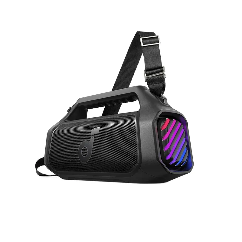 Soundcore Boom2 Pro Outdoor-Lautsprecher, 140 W, 2 + 2 Kanäle, BassUp 2.0, 20h, schnelles Laden, IPX7 wasserdicht, RGB-Beleuchtung