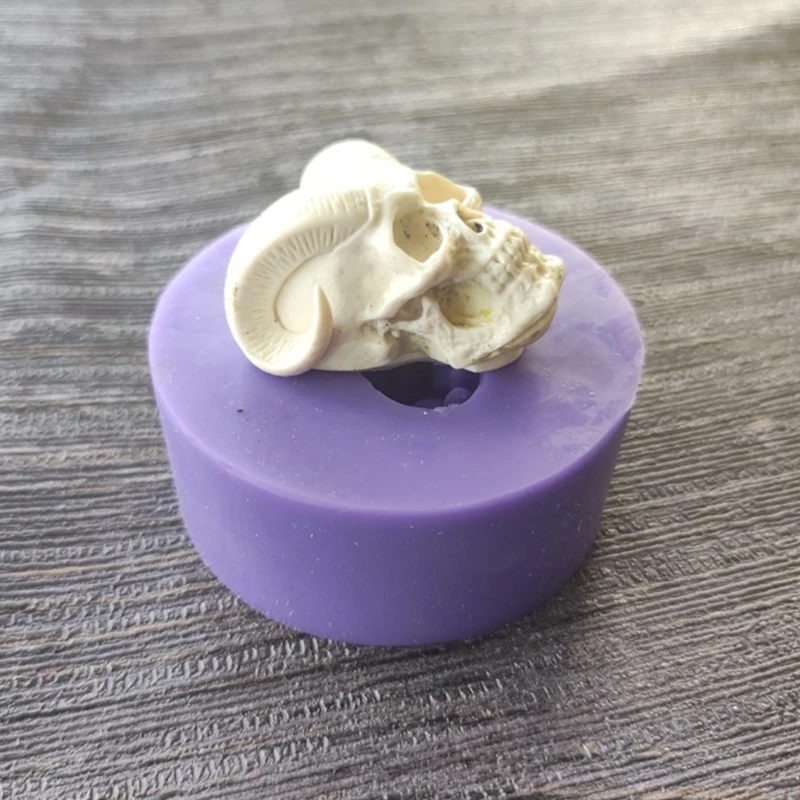 Hörner Schädel 3D Kerze Seife Form DIY Kerze Epoxy Form handgemachte Kerzen Aroma Wachs Seife Formen für Dekoration – Detail 5