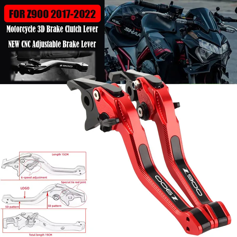 

For Z900 Z 900 2017-2019 2020 2021 2022 3D Clutch Lever Brake Lever Set Adjustable Handle Levers Motorcycle Accessories Parts