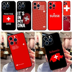 Switzerland Swiss Flag Phone Case For iPhone 16 15 11 12 13 14 Pro Max Mini X XS Max XR Plus Full Cover