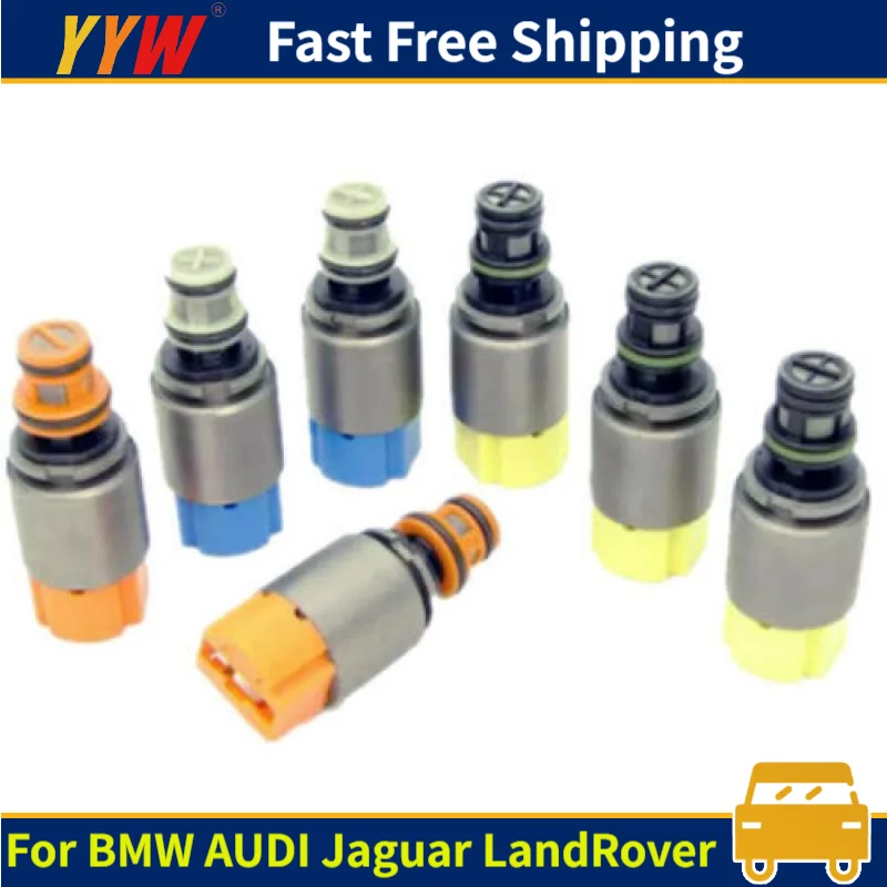 OEM ZF 6HP21 6HP28 7 Uds Kit de solenoides de transmisión para BMW X1 X5 Z4 AUDI S5 Q5 A4 LandRover Jaguar XF XFR XJ XK 1068298046