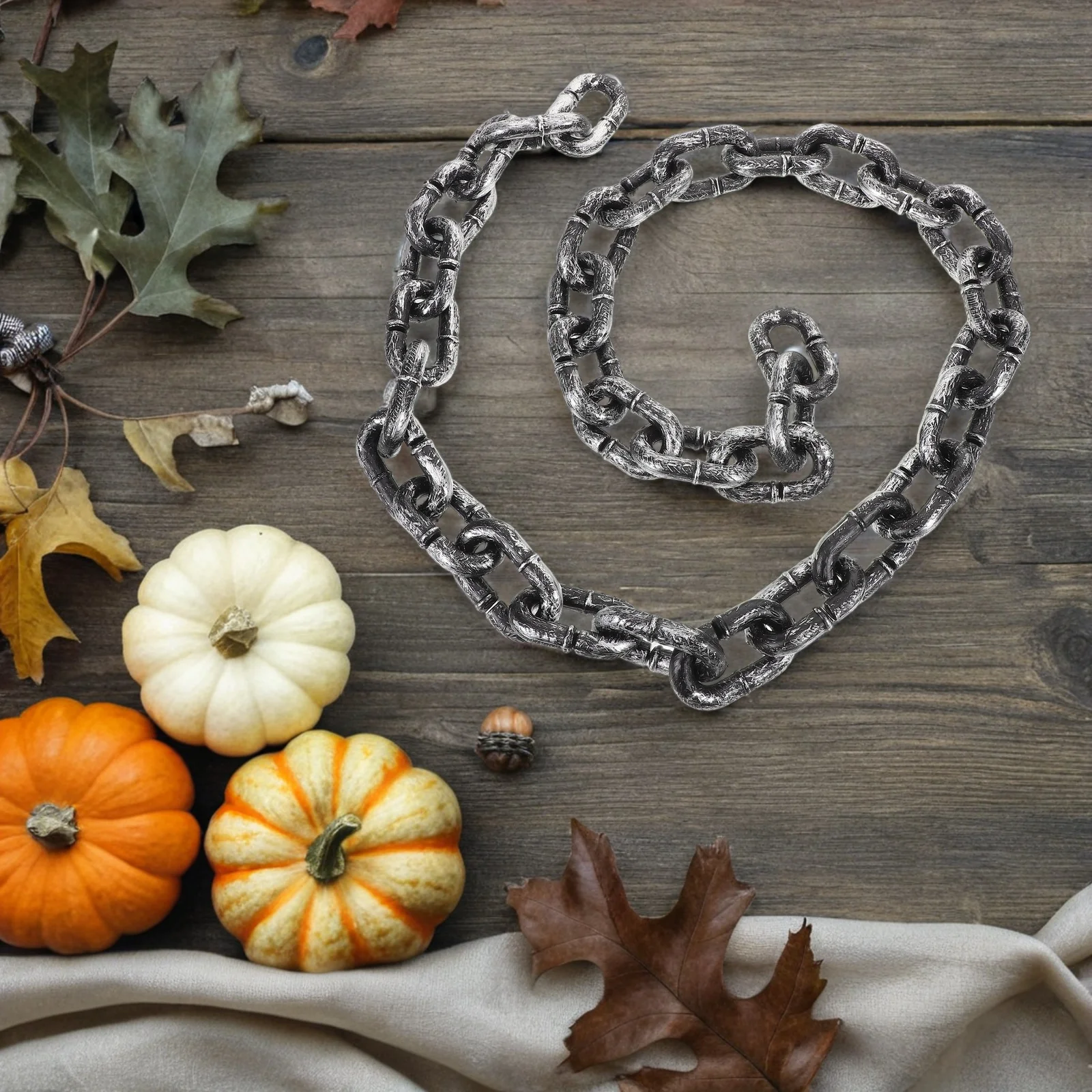 هالوين البلاستيك سلسلة 151.5 سنتيمتر سلاسل وهمية الدعائم وصلات بلاستيكية زاحف زي حفلة الديكور القراصنة زينة الحفلات #4