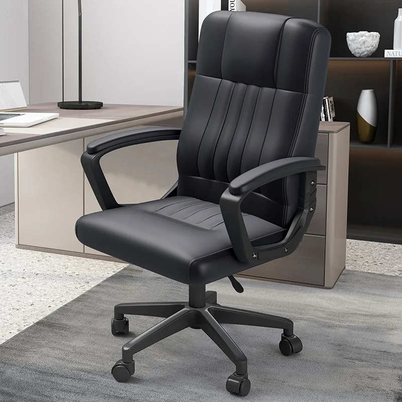 Armrest Fixed Armrest Ergonomic Stool High Back Revolving Office Chair