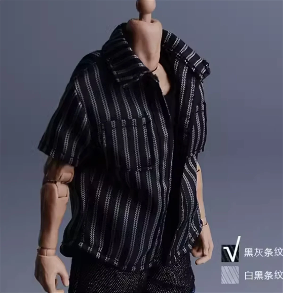 

1/12 horizontal striped shirt Man short sleeved clothes Suit Model Fit 6'' Jiao TBL Action Figure body JIao DOll AnimeToys