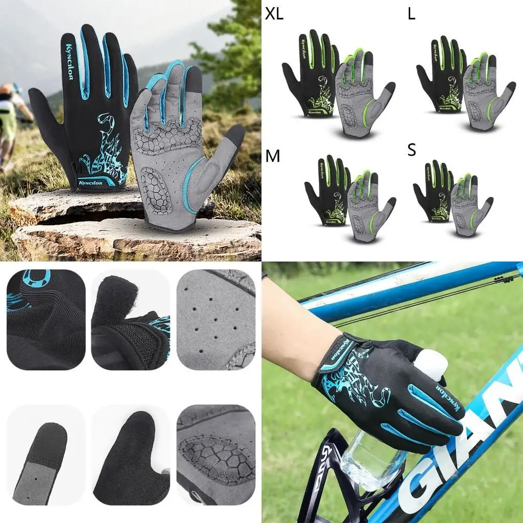 

U2JB Spring Autumn Nylon Gloves for Texting and Non-slip Shockproof Gloves for BMX MX ATV MTB Racing