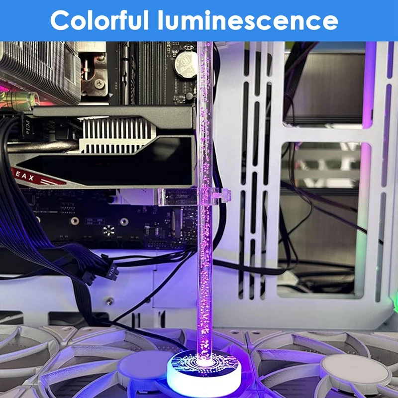 Soporte para tarjeta gráfica ARGB Soporte vertical RGB 5V 3PIN Computadora de escritorio Tarjeta gráfica Soporte GPU Altura ajustable