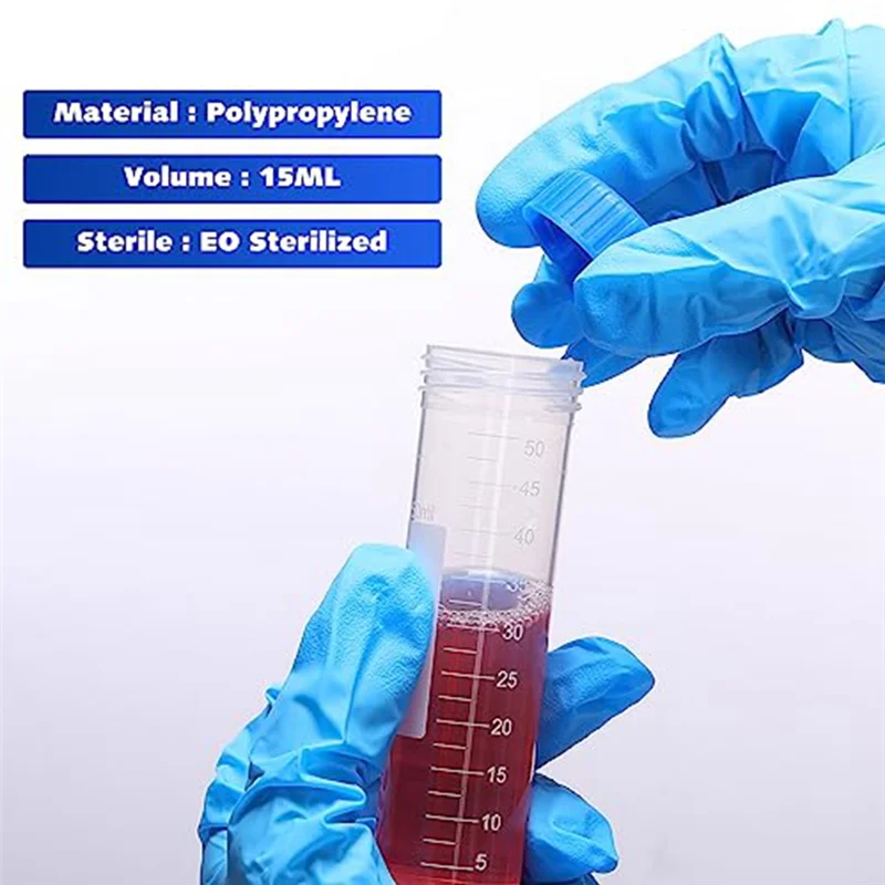 ABDE-100 contagem 50ml tubos de centrífuga com tampas de parafuso tubos de ensaio tampas tubos de laboratório de polipropileno, para experiências científicas