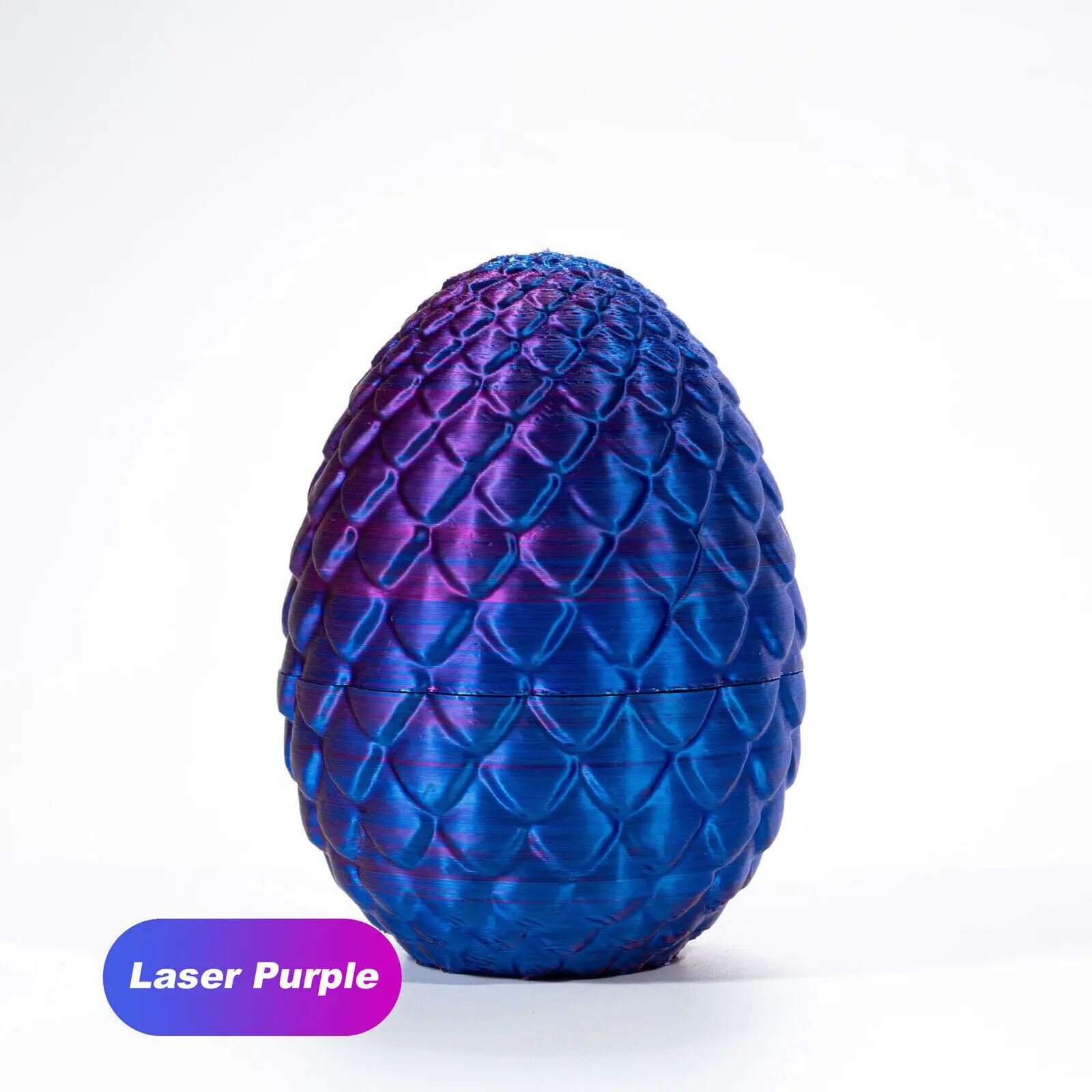 3D Printed Dragon Egg Laser Purple Crystal Articulated Dragon Home Office Decorative Creative Toys Birthdays Gift for Kids