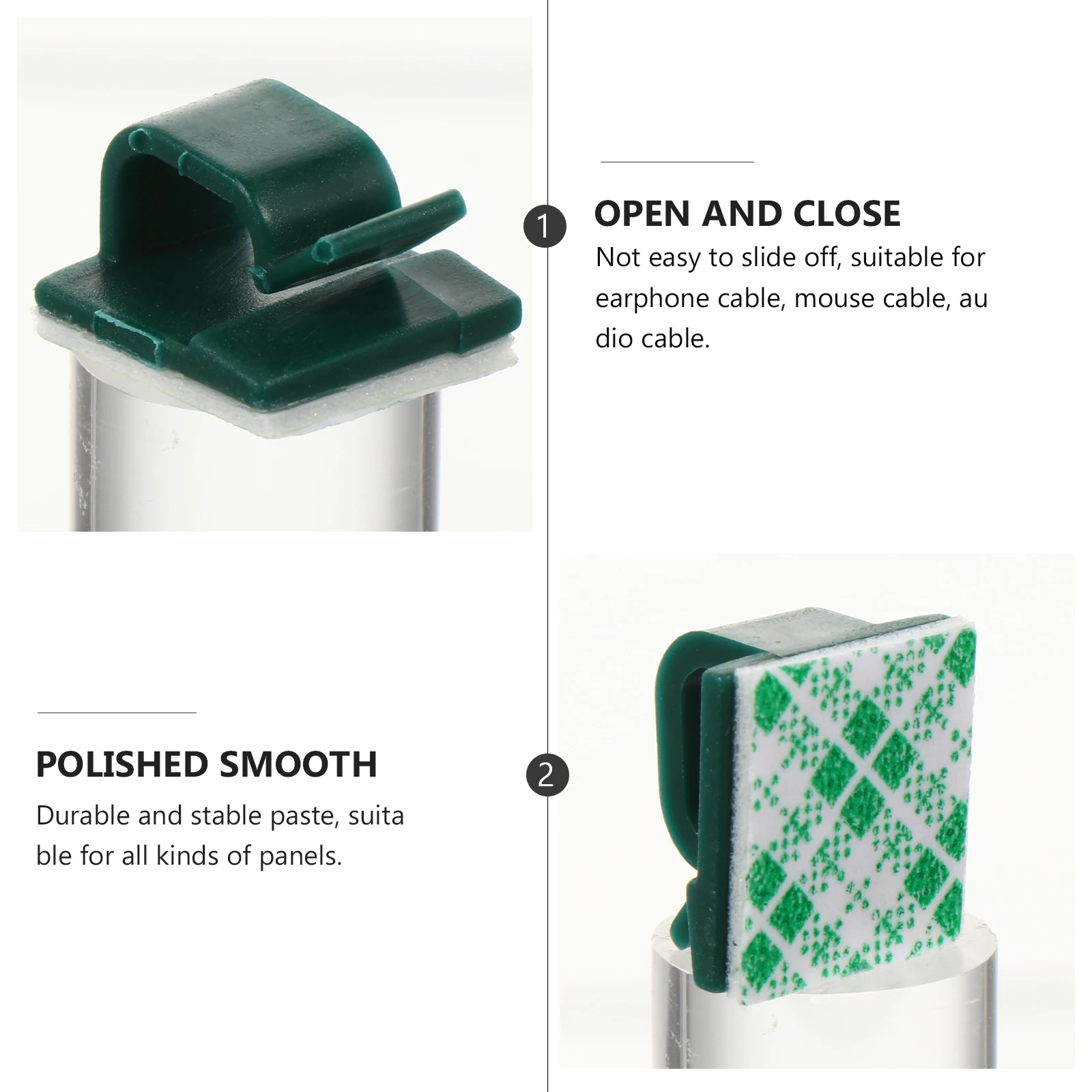 

100Pcs Cord Organiser Clips Strong Adhesive Cable Management Clamps for Securing Wires Neatly Nylon Cable Fixing Buckles USB