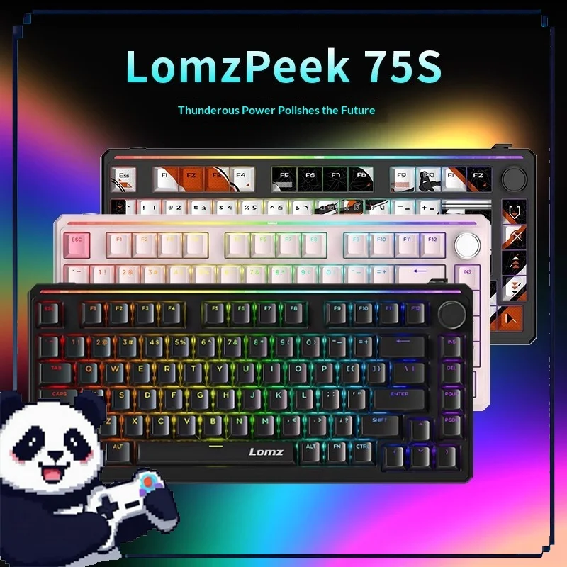 Lomz Peek 75S Gaming Keyboard Mechanical Magnetic Switch ARGB 8000Hz Hot Swappable CSGO FPS Esports Custom Accessories Keyboard