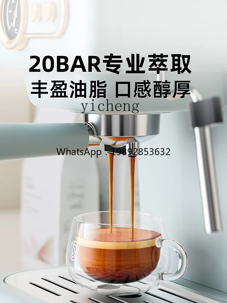 Coffee Machine Concentrated Semi-automatic Manual Household Small Latte Art Milk Frother Integrated