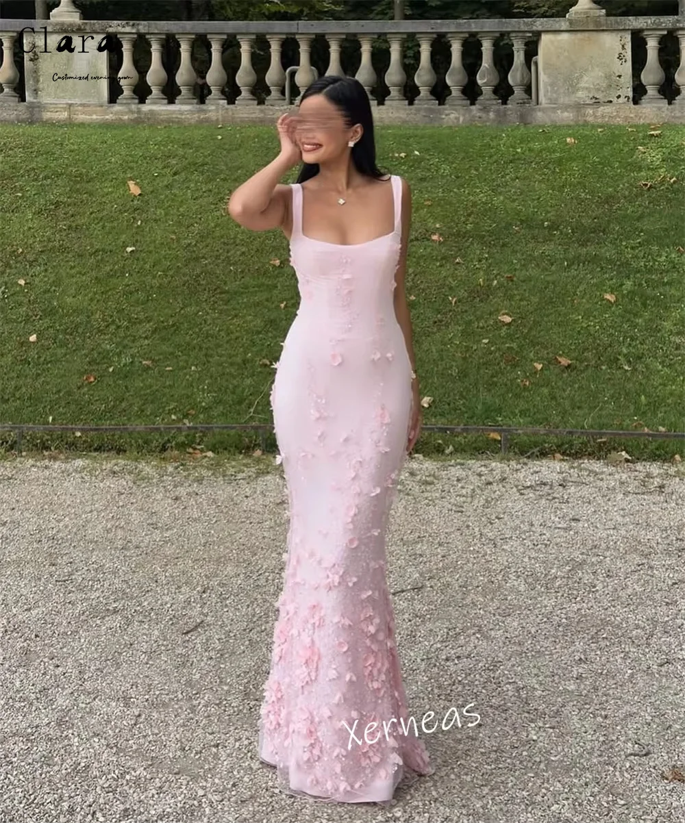 Clara Custom Flower Sleeveless Off-shoulder Fishtail Elegant and Chic Luxury Evening Dresses 2025 Party Dress Woman Women's Prom image 2