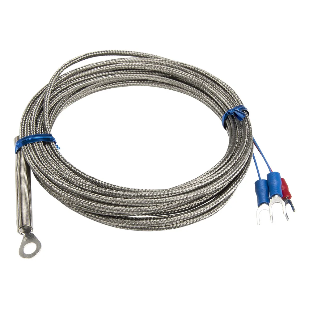 FTARR01 PT100 type 5m metal screening cable 6mm 5mm diameter hole ring head RTD temperature sensor