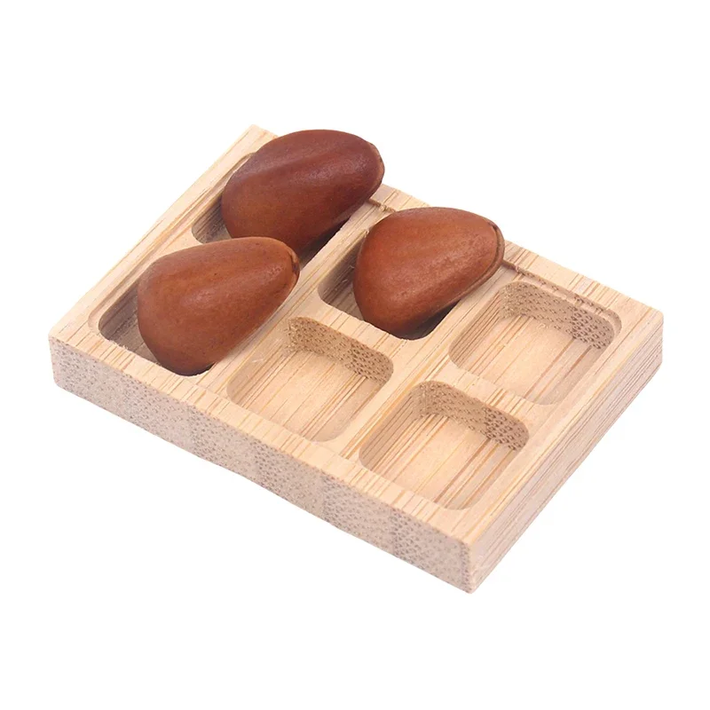 1:12 casa de bonecas em miniatura bandeja de sobremesa prato de bolo decoração de cozinha modelo playset acessórios