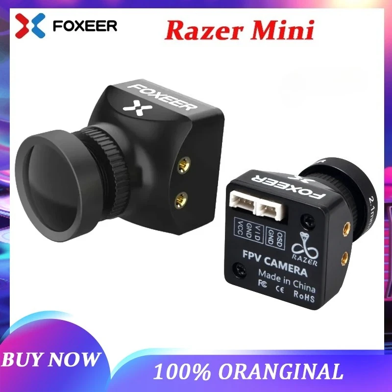 

FOXEER Razer Mini V2/V3 FPV Camera Low lateney FOV-H:98° 1200TVL PAL 4:3 CVBS Analog Signal 5V-25V for RC FPV Racing Drone Parts