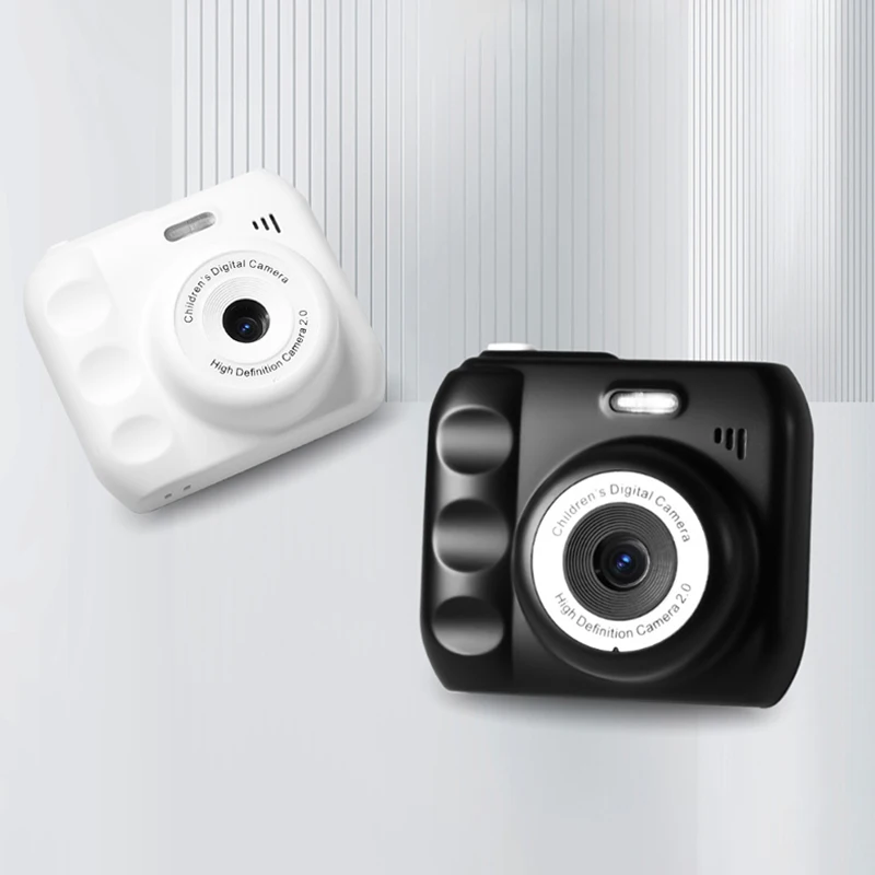 Mini CCD Digital Camera Portable Retro Photo Machine Photography Gifts For Kids Children Student Vlog LED Light HD Pixels