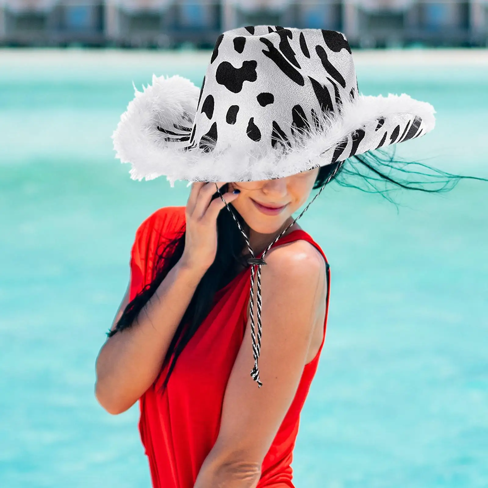 قبعة رعاة البقر قبعة رعاة البقر قبعة راعية البقر للنساء قبعات البقرة ذات الحافة الواسعة قبعات الشمس لـ