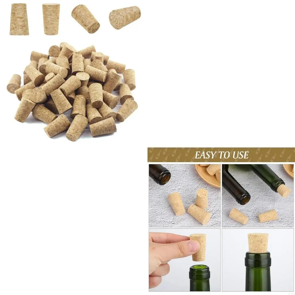 30 Pcs Wooden Beer Bottle Stopper Tapered Cork Stopper Natural Soft Corks