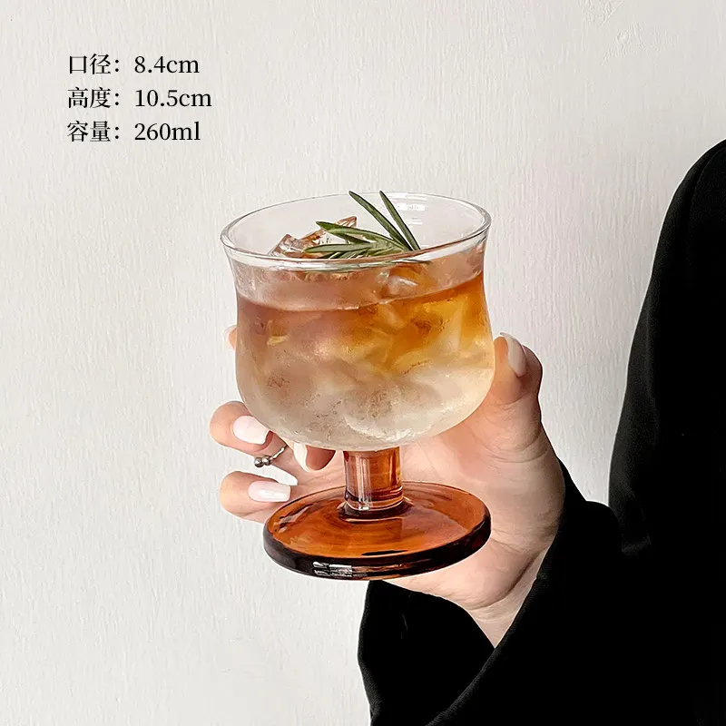 

CX niche retro short foot waist glass ins style American coffee cup