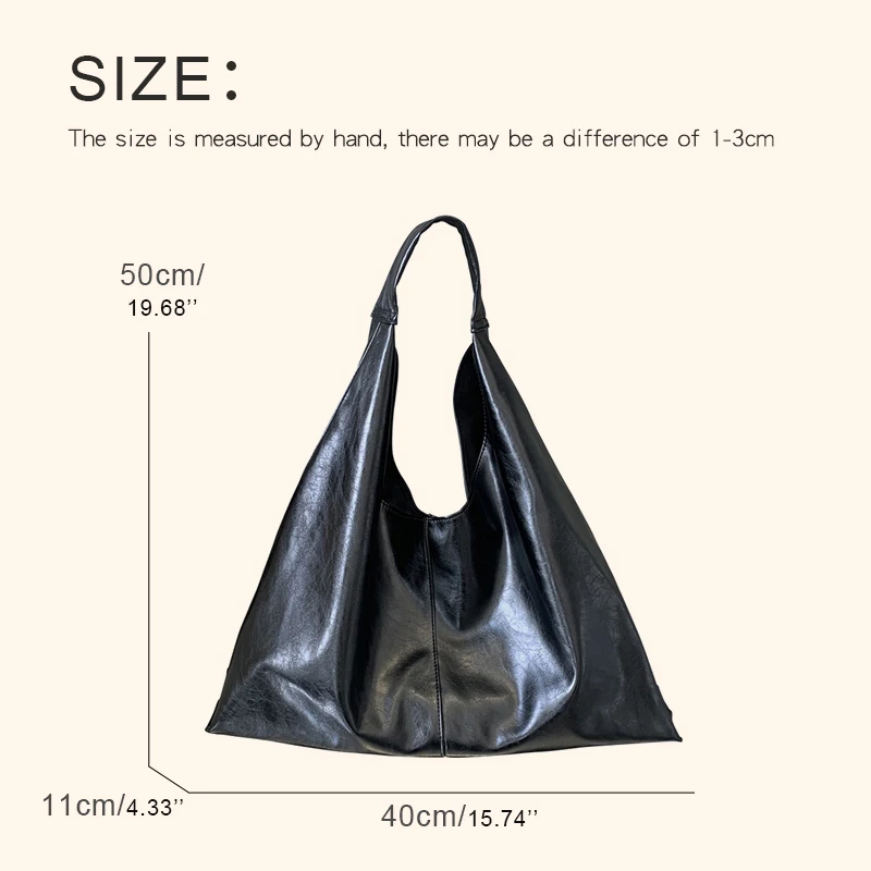 Hobos Vintage Tote Bags For Women Handbags And Purse Luxury Designer 2023 New In PU Wax Leather Material Large Capacity Shoulder