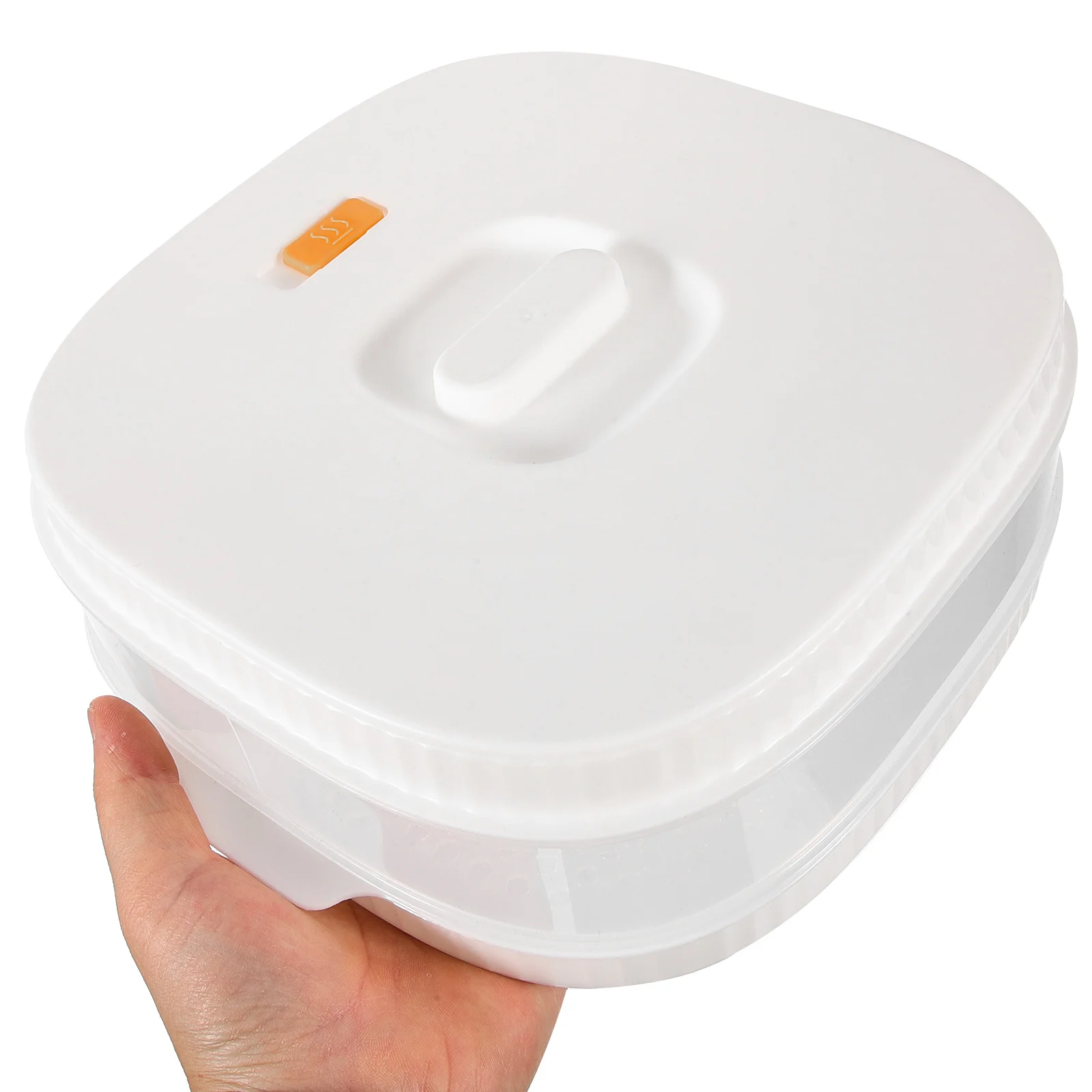 

Microwave Steamer Plastic Single Layer Steamer Basket Heat Resistant Kitchen Cooking Tool For Vegetables Dumplings Fish