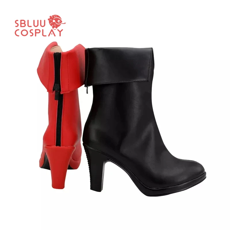 SBluuCosplay Clown Girl Scarpe Cosplay Scarpe da donna per feste di Halloween Stivali su misura
