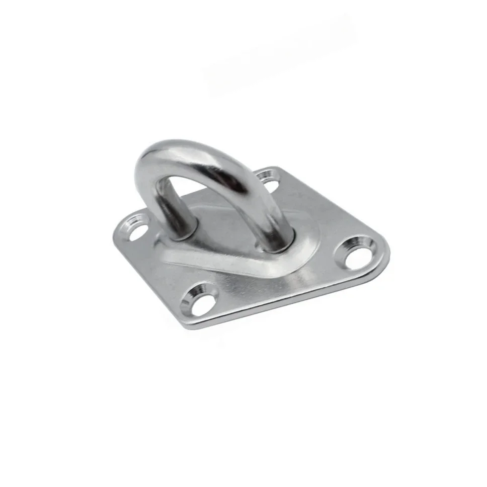 

5mm Hot Sale Marine Grade 304 Stainless Steel Ceiling Wall Mount Hook Heavy Duty Anchor Diamond Pad Eye Plate