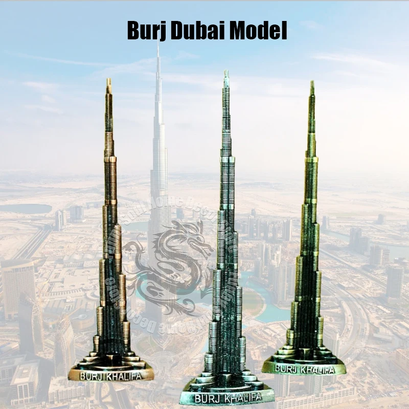 Modelo de Metal de la Torre Burj Khalifa de 13-25 cm, Edificio Emblemático de Dubái, Recuerdo Turístico, Decoración para el Hogar, Artículos de Decoración, Regalos de Navidad