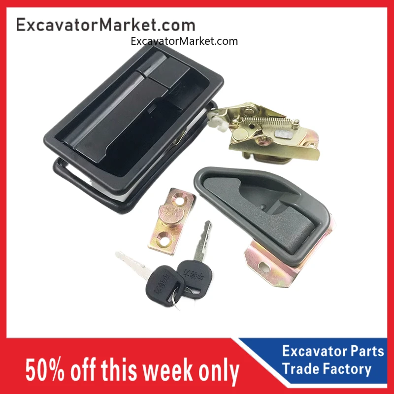 

For Yuchai Yc35/50/60-6-7-8 Cab Door Lock Assembly Lock Block External Handle Lock Buckle excavator Parts