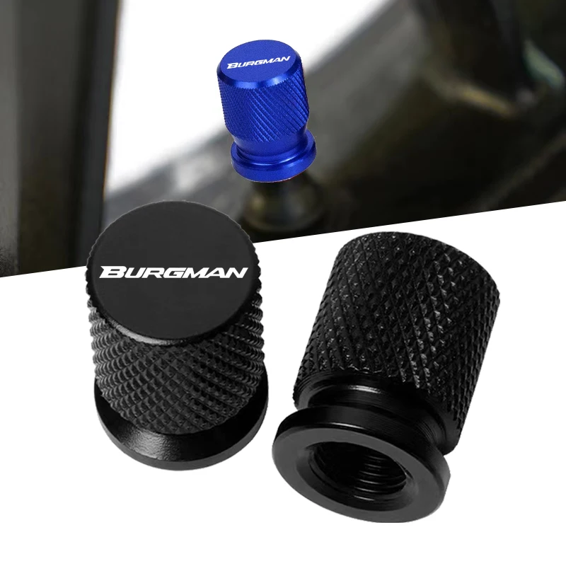 For Suzuki BURGMAN 650 400 125 200 250 AN650 AN400 AN125 AN200 CNC Accessorie Wheel Tire Valve Stem Caps Airtight Covers