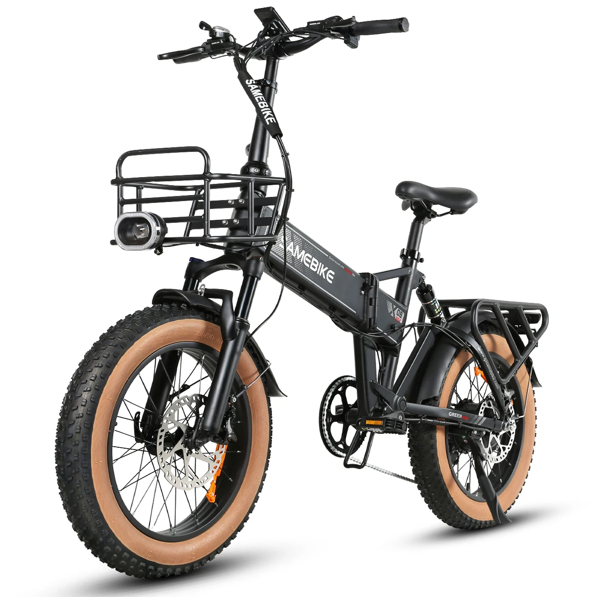 USA New Arrival 20inch Fat Tire Ebike 1000W High Power Motor 7 Speed 15AH Fat Electric Bicycle with Rear Rack