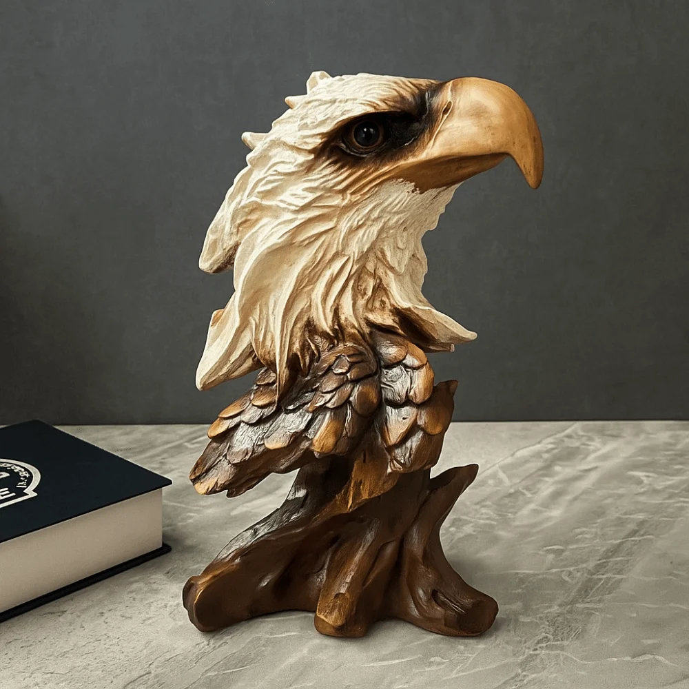

Crafts Resin Simulation Animal Statue Retro Luxury Tiger Lion Head Ornament Vivid Miniatures Figurine Sculpture Gift