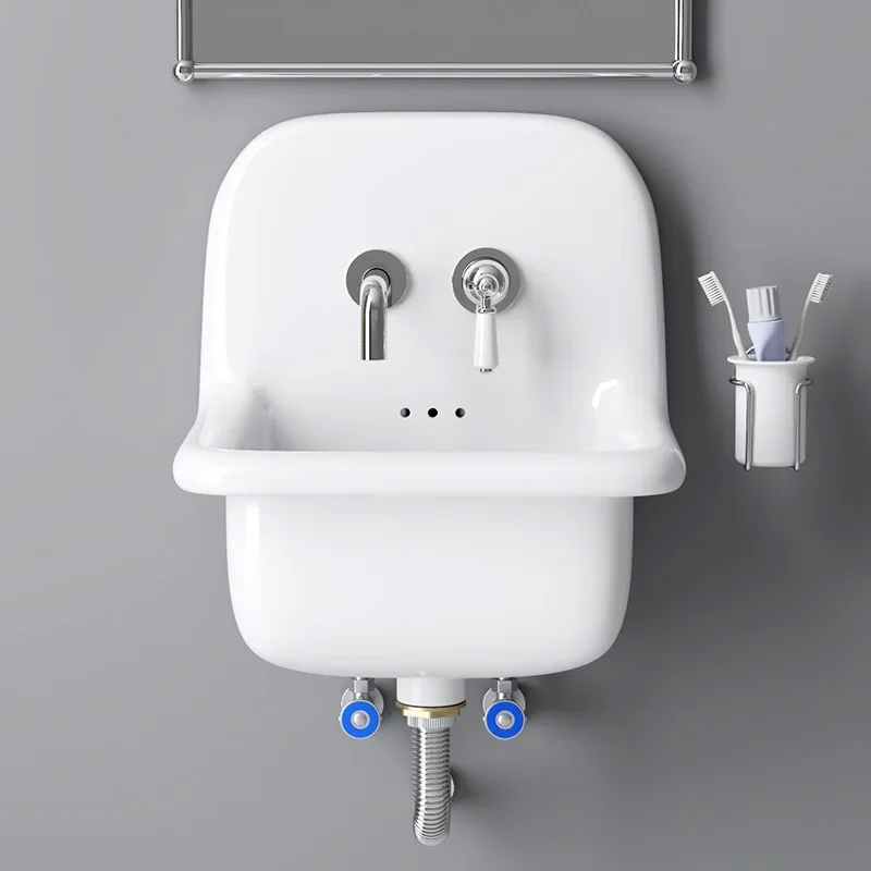 Personalized retro wall mounted washbasin with embedded faucet, integrated small bathroom, balcony, washbasin, homestay hotel