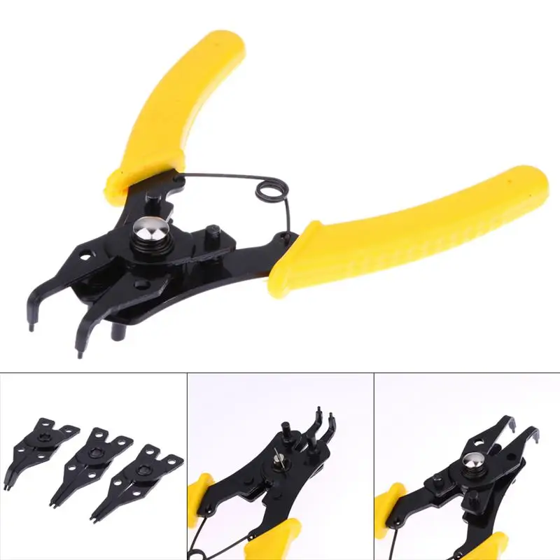 4 In 1 Snap Ring Pliers Plier Set DIY Circlip Combination Retaining Clip Jewelry Circlip Pliers Internal External Ring Remover