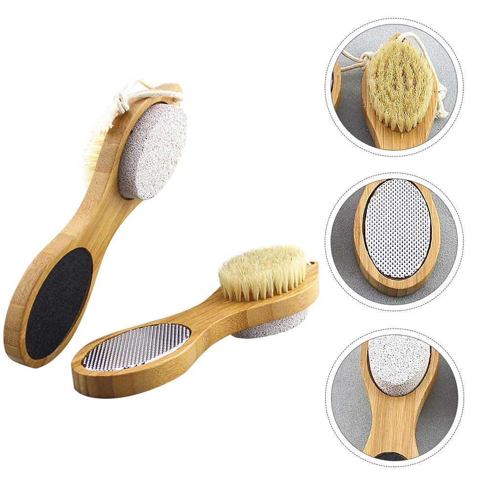 

4 in 1 Rubbing Board Pedicure Tool Foot Scraper Planer Callus Treatment Remover Scrubber File Cleaning Brush Tools for Feet