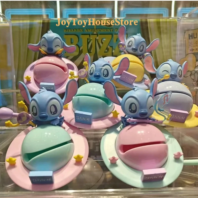 

Authentic Disney Stitch Knock Knock series blind box figurines desktop decorative items Star Baby Stitch trendy birthday gifts
