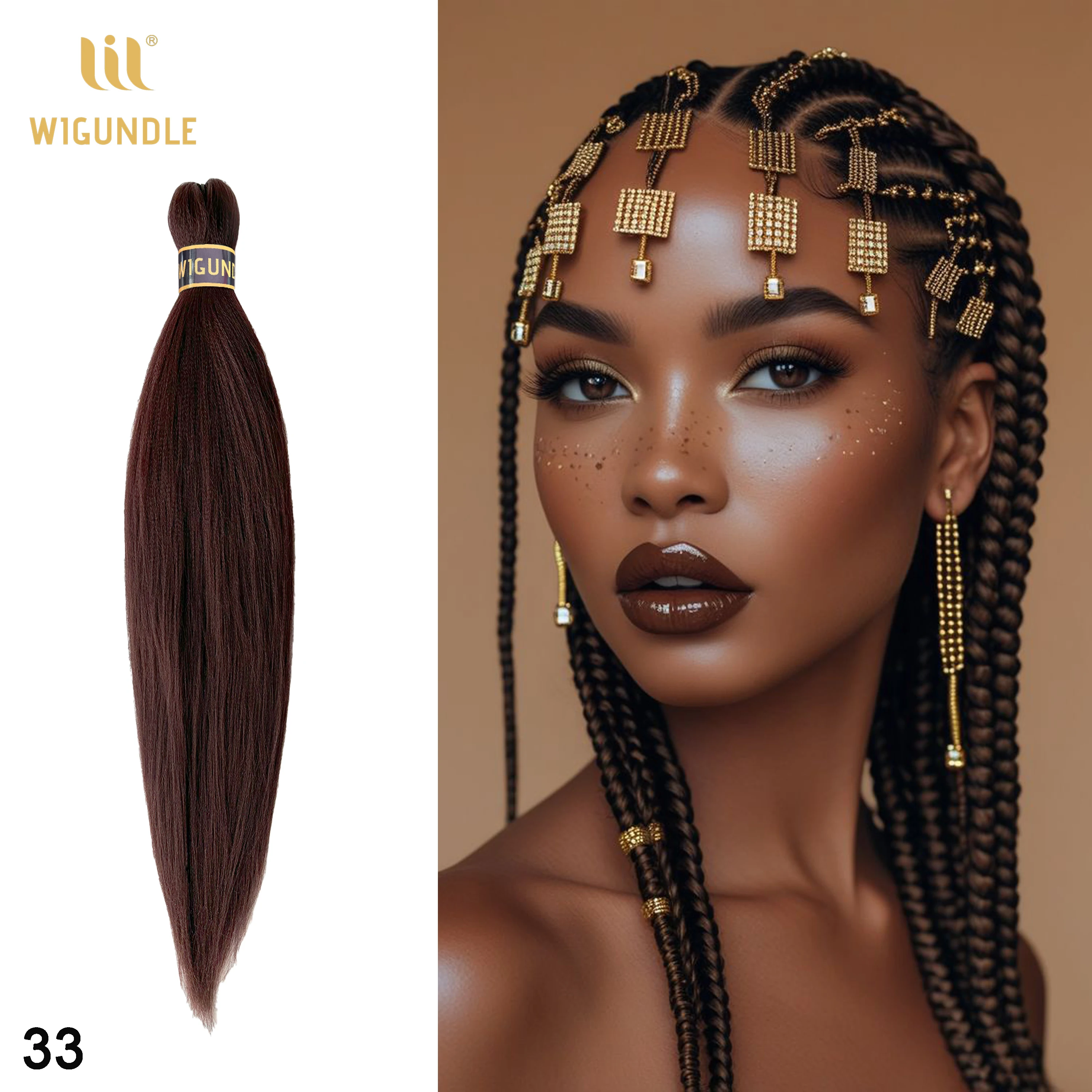 

Pre-Stretched Kanekalon Braiding Hair Natural Braiding Hair Extensions for Synthetic Braiding for Easy Crochet Braids or Twist