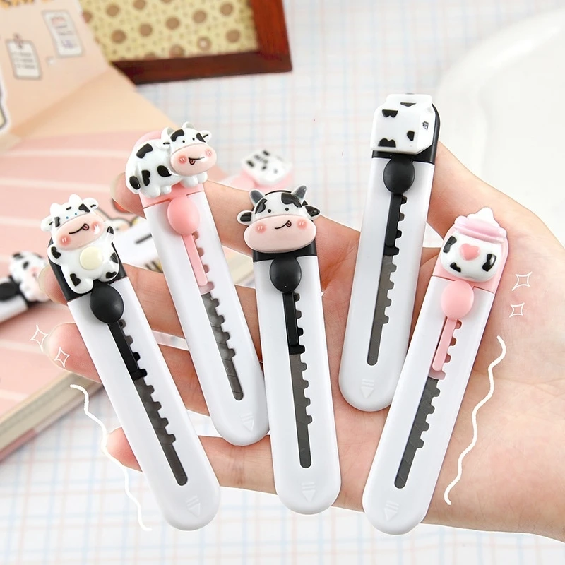 Mini Portable Utility Knife Cute Cow Hand Account Knife Student Handmade Tool Cutting Paper Knife Open Express Unboxing Knife
