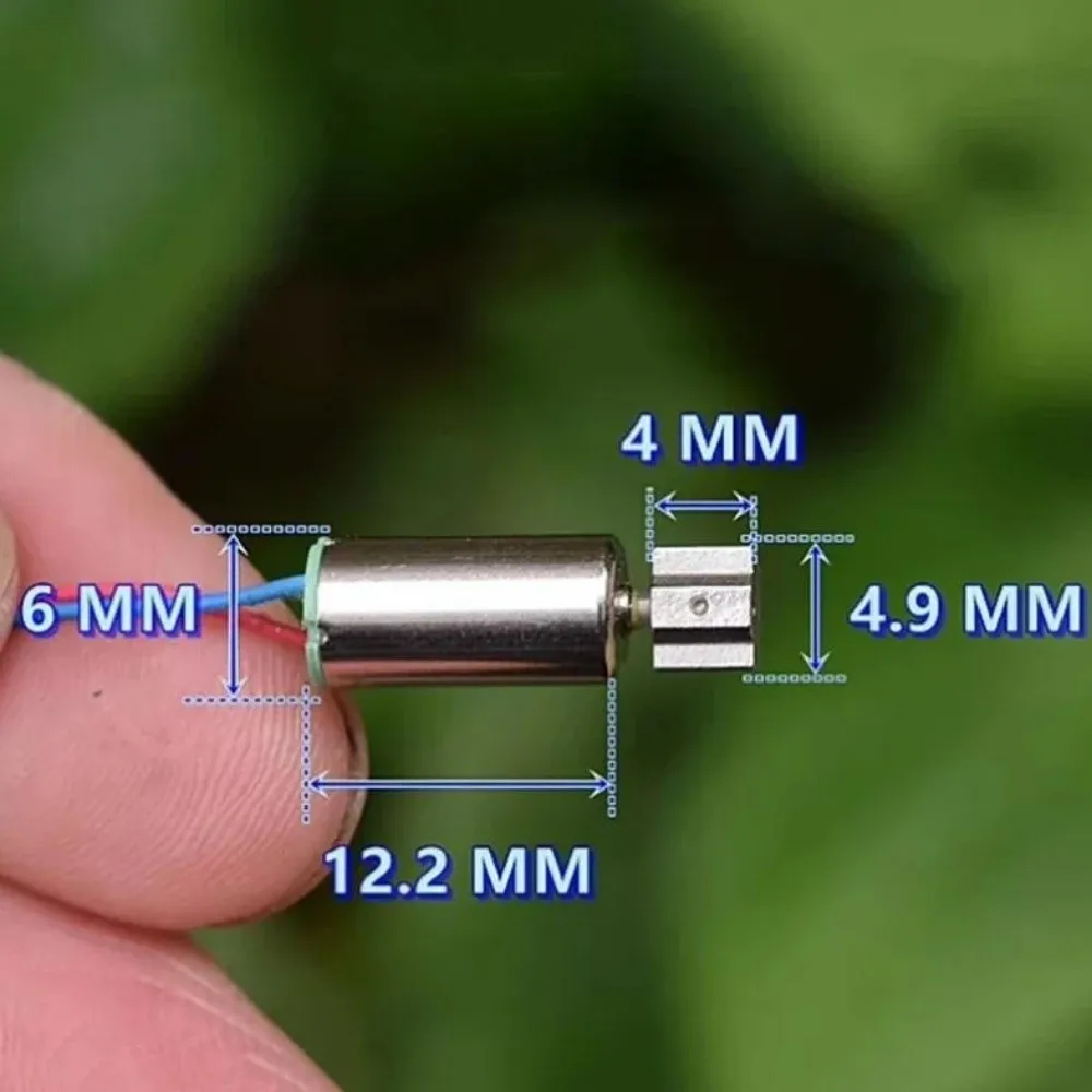 2pcs/set New Mini Tiny Coreless Vibration Motor 6mm*12mm 2 Styles Vibrator Motor DC 1.2V 1.5V 2.4V Micro 612 Vibrating Motor view 6