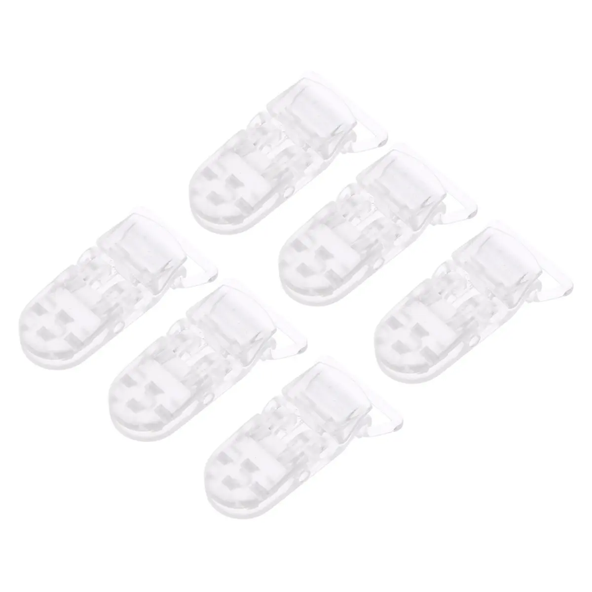 

10Pcs Transparent Pacifier Clips T-Shape Safety Plastic Clip for Infant Accessories Non-Twist Design Badge Holder Craft Use