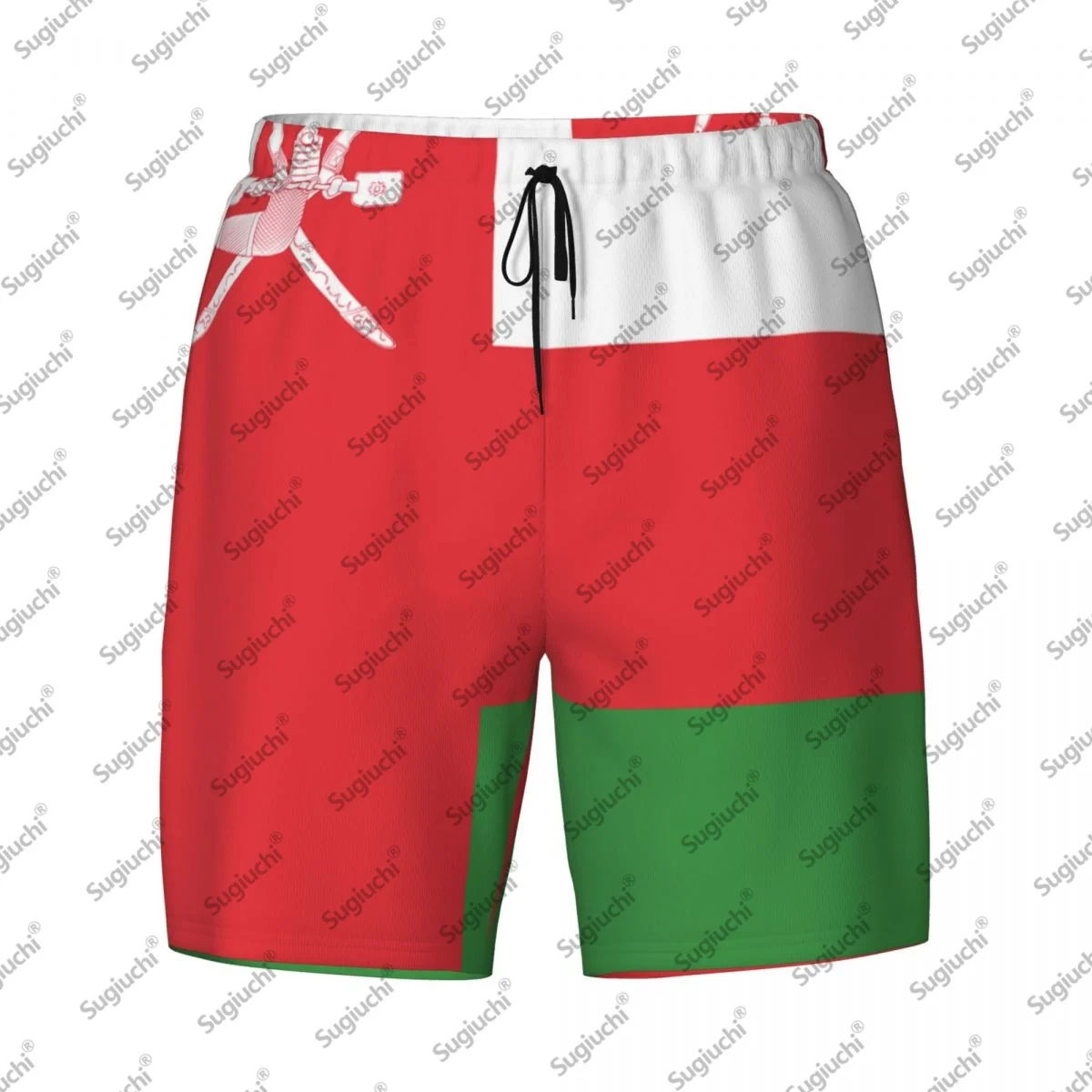 

Мужские плавки с 3D принтом флага Омана 2025 года, гавайские купальные пляжные шорты 2 в 1, быстросохнущие летние шорты для плавания с карманами