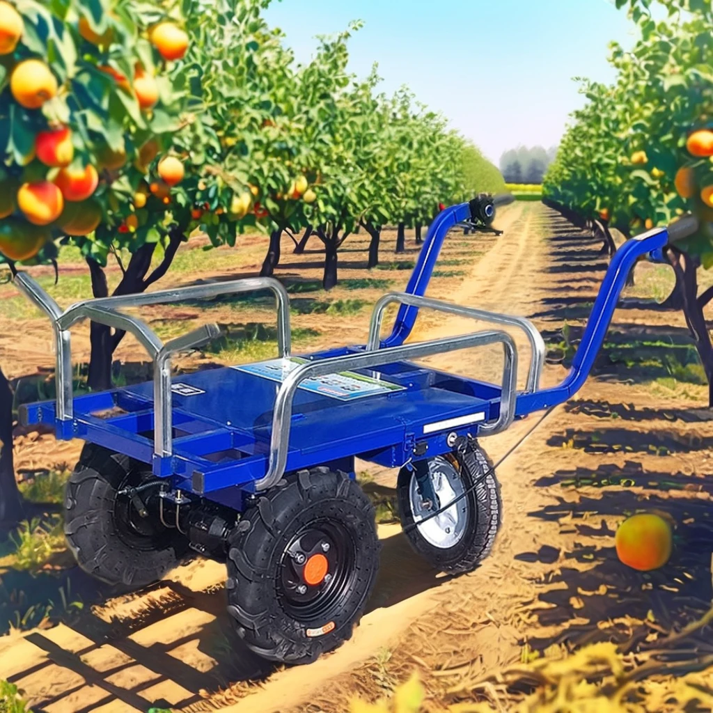 Load 500 kg Multi-Functional Lightweight Design Agricultural Transport Garden Cart Farm Wheelbarrow Electric Charging Trolley - Image 2