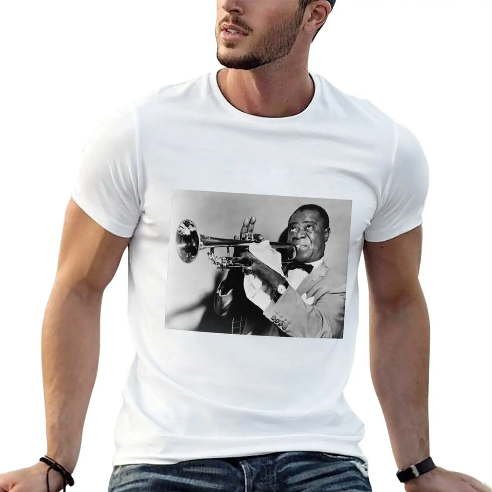 Louis Armstrong T-Shirt sports fans customs Men's t shirts