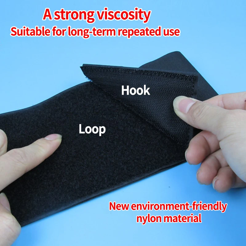 Customizable Elastic Reverse Buckle Magics Nylon Elastic Band Hook Loop Cable Ties  Straps Sticky Fastener Tape липучки